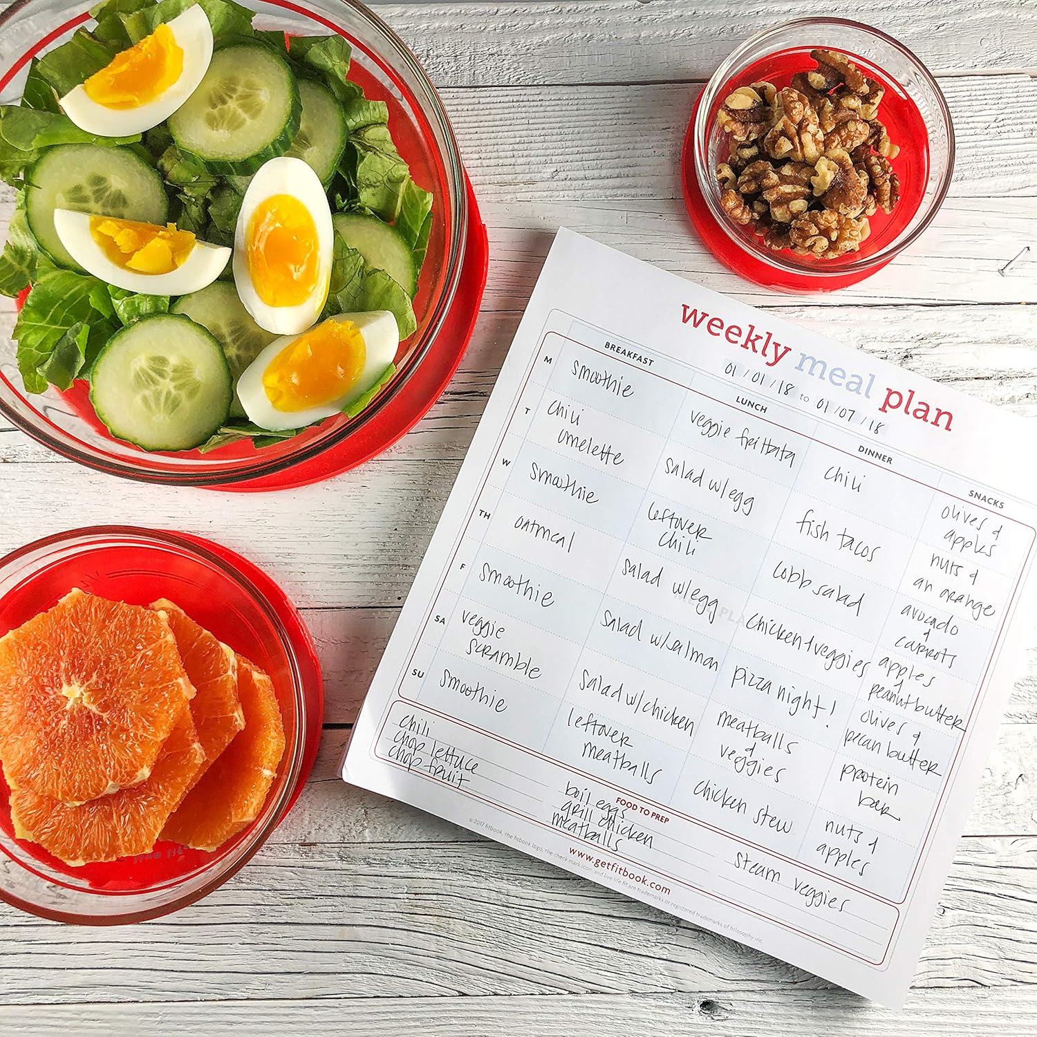 NEW Fitlosophy Eat Fit Weekly Meal Planner, Shopping List and Meal Prep Guide, 40 Pages