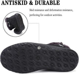 NEW Womens Faux Fur Lined Waterproof Ankle Boots Side Zipper Warm Lightweight Anti-Slip, Black, Sz 8.5, Retails $45