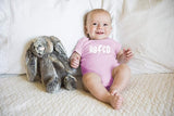 New ABCD Alphabet Rock And Roll Cute Funny One Piece Comfy Short Sleeve Bodysuit Sz 3-6 Months