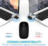 NEW ABL-MOUSE Wireless Mouse, 2.4Ghz Silent Computer Office Portable Slim Optical Mouse with USB Receiver Adjustable DPI for Laptop, Computer, MacBook, Notebook, PC