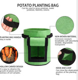 NEW 3 Pack 7 Gallon Grow Bags, Breathable Nonwoven Fabric Pots, Potato Grow Bag with Handles, Heavy Duty Thickened Vegetable/Flower/Plant Grow Bags(3 Color)