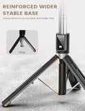 NEW ANXRE 60" Selfie Stick with Remote, Portable Travel Tripod, Wireless Selfie Stick, Phone Tripod Compatible with iPhone Samsung Android Smartphones 4-7" (Black)