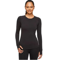 New Athletic Works Women's Mid-Weight Thermal Crew Neckline Top with thumbholes, Sz XL