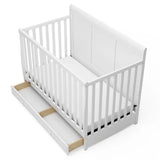 New in Box! Graco Asheville 4-in-1 Convertible Crib with Storage, Manufacture Date 07/22, Retails $449+ NOTE: Couple minor scuffs from packaging mostly on back board