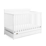 New in Box! Graco Asheville 4-in-1 Convertible Crib with Storage, Manufacture Date 07/22, Retails $449+ NOTE: Couple minor scuffs from packaging mostly on back board