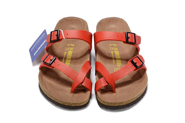 New with tags! DUPE Birk Inspired Sandals, Red Sz 38 (7-7.5) Retails $70+