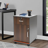 NEW Retails $109+, Fully Assembled Banh 15.7'' Wide 1 -Drawer Mobile File Cabinet, Wood Grain Finish - All Sides, small pin sized mark on top
