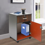 NEW Retails $109+, Fully Assembled Banh 15.7'' Wide 1 -Drawer Mobile File Cabinet, Wood Grain Finish - All Sides, small pin sized mark on top