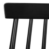 NEW Assembled, Retails $740, Wayfair Birdia Solid Wood Counter Stool, Black, Set of 2, 24" seat height