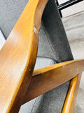 New assembled Hofstetter Upholstered Armchair By George Oliver in grey! Sturdy, Luxurious & comfortable! Has some marks on the arms from transport! Retails $412+