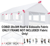 New COBIZI 20x30ft Heavy Duty Roof & Sidewalls Fabric Only! Tent Frame NOT Included! Includes Tent Fabric only!
