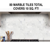 New 2 BOXES Calacatta Cressa 3" x 6" Marble Subway Wall &amp; Floor Tile By MSI (10 Sq. Ft TOTAL) 40 Pieces/Box = 80 Total! Retails $420+
