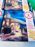Christmas Lot, Cookie tins with sugar cookies, gnomes, birds 10 Piece