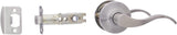 New in box! SET OF 4 AMAZON BASICS CLOSET DOOR LEVERS WAVE SATIN NICKEL FINISH! RETAILS $160+