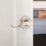 New in box! SET OF 4 AMAZON BASICS CLOSET DOOR LEVERS WAVE SATIN NICKEL FINISH! RETAILS $160+