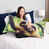 NEW Life Comfort Sherpa Body Pillow, Sloth, 16 X 36 inch