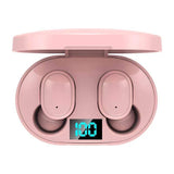 NEW E6S LED Display TWS Wireless Bluetooth Earphone (Pink)