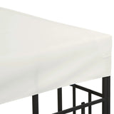 NEW Retails $110, Outsunny 10' x 10' Square 2-Tier Gazebo Canopy Replacement Top Cover Outdoor Garden Sun Shade, Cream White