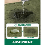 NEW Retails $60, Wayfair Emslie Non Slip Rubber Bath Rug, Green 24 x 36 Inch
