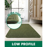 NEW Retails $60, Wayfair Emslie Non Slip Rubber Bath Rug, Green 24 x 36 Inch