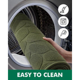 NEW Retails $60, Wayfair Emslie Non Slip Rubber Bath Rug, Green 24 x 36 Inch