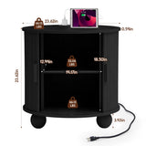 NEW Assembled, Retails $320, Wayfair End Table Latitude Run, Black! This End table is equipped with 2 AC Outlets,2 USB Ports and 4.9-foot Power Cord