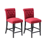 NEW Willa Arlo™ Interiors Erling 24'' Counter Stool (Set of 2) - Deep Red - Retails for $349.99!