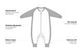 NEW Raglan Long Sleeve Footed Sleep Bag 2.5 TOG (Bamboo) - Cheetah Party - 6 months to 18 months! Retails $72+