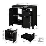 NEW Retails $520, Frenette 32" H X 36" W X 18" D H Single Bathroom Vanity, Black