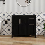 NEW Retails $520, Frenette 32" H X 36" W X 18" D H Single Bathroom Vanity, Black