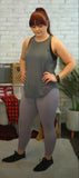 New Retails $47 ACTIVE KEY-HOLE MESH BACK TANK TOP, Black Sz L