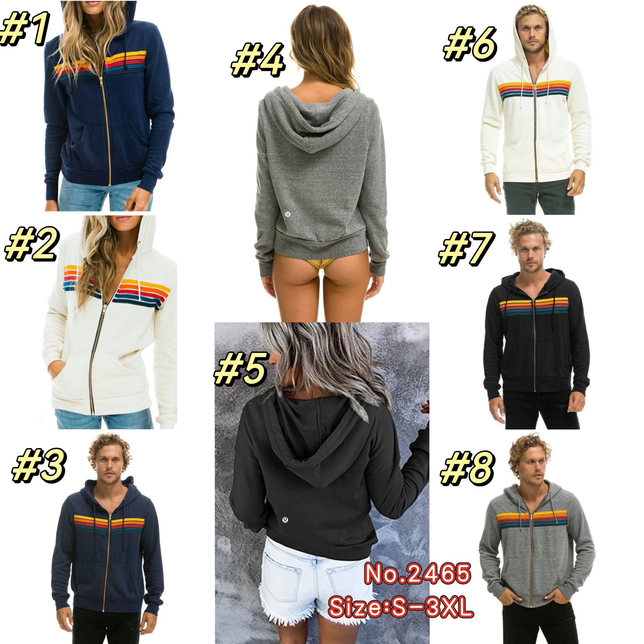 Lulu Hoodies No. 246517, 8 Colors, Sizes S-3XL, Tax Included