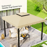 NEW Retails $110, Outsunny 10' x 10' Gazebo Replacement Canopy, Gazebo Top Cover with Double Vented Roof for Garden Patio Outdoor TOP ONLY, Beige