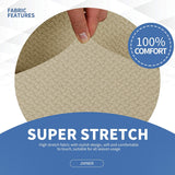 New JIVINER 4 Pieces Couch Covers for 3 Cushion Couch Stretch Sofa Slipcover with 3 Seat Cushion Covers! (Sofa, Light Beige) Retails $152+