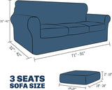 New JIVINER 4 Pieces Couch Covers for 3 Cushion Couch Stretch Sofa Slipcover with 3 Seat Cushion Covers! (Sofa, Light Beige) Retails $152+