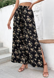 NEW Floral Print Side Slit Pants, Size L, Retails $56