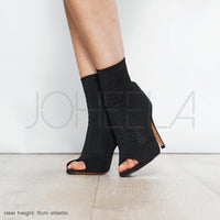 New JOHEELA Black Lou - Stilettos heels - Black, Sz 8! DESIGNED IN PARIS Retails $199+