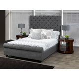 NEW Retails $2,280, Darby Home Co Jonestown Upholstered Bed, King. This bed is Massive! Headboard is nearly 5 Feet High! Pictures do not do justice! MATTRESS NOT INCLUDED