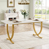 NEW FULLY ASSEMBLED Retails $309, Wayfair Julianah Faux Marble Metal Base Dining Table, Will Remove Legs For Easy Transport