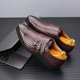 New Retails $100+ KTYUERGHK Luxury Men Dress Shoes Leather Cap Toe Oxford Shoes Business Office Wedding Formal Shoes Comfortable Slip On Formal Loafers Sz 8.5