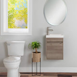 NEW Retails $410+ Kambree Wall Mount 15.75 Single Bathroom Vanity with Top! Perfect for small spaces!