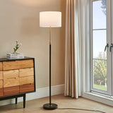 NEW Assembled, Retails $260, Wayfair Kelliann 64.5" Traditional Adjustable Floor Lamp, Black/Gold