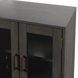 NEW Assembled Weathered Grey Three Posts Kropf 75.75'' Media Console with fireplace, Retails $1099+ (Read Comments)