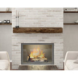 NEW Wayfair Millwood Pines 60 inch (5 Ft) Kul Fireplace Shelf Mantel, Whiskey Brown, Retails $310 NOTE: Has small chip on back corner not noticeable upon installation