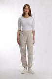 NEW Retails $95, Lazypants Luxe Sueded Double Knit Jogger, Color: Bone, Sz XL