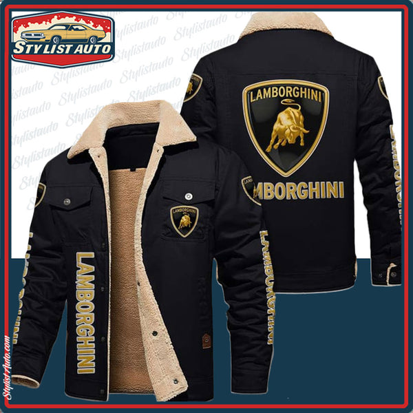 NEW Unisex Lamborghini Fleece Lined Shacket, Car Fleece Jacket, Tag says 3X, Fits like XL-XXL!