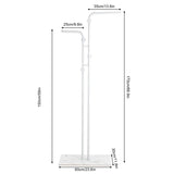 New in Box Retails $189+ Letara Iron Freestanding 4 - Hook Coat Rack, White