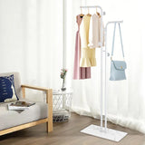 New in Box Retails $189+ Letara Iron Freestanding 4 - Hook Coat Rack, White