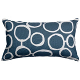 NEW Ebern Designs Logue Geometric Cotton Throw Pillow - Navy