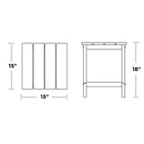 NEW Polywood Long Island Plastic Side Table - Retails for $128.99!